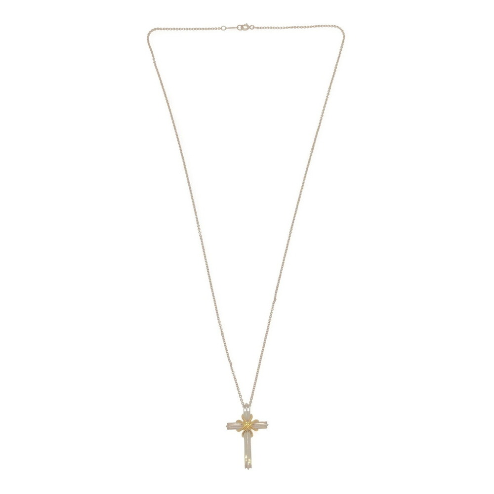 TIFFANY Co Signature Crossbody Necklace Pendant Silver Chain Mikunigaoka